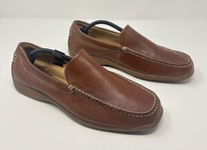 Florsheim Mens 12 Como Venetian Driving Loafer Moc Toe Cognac Leather Shoes